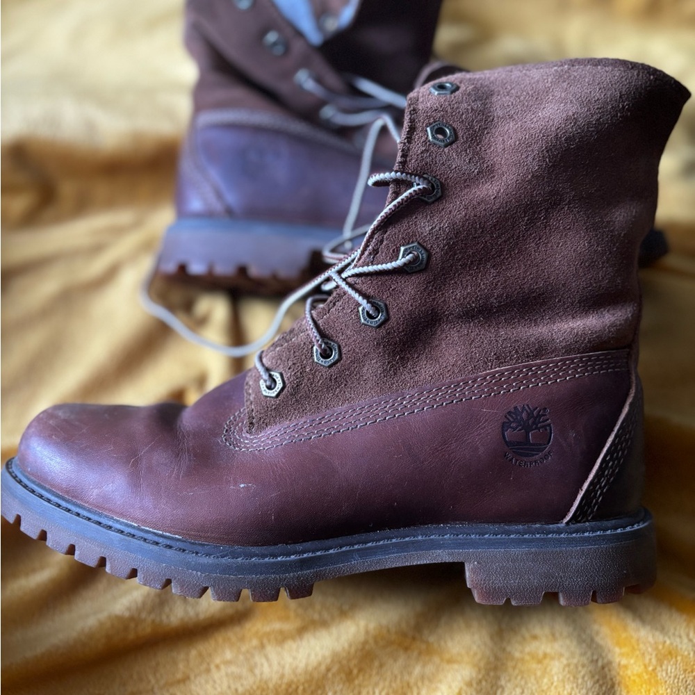 Timberland Dark Brown Suede and Leather Boots